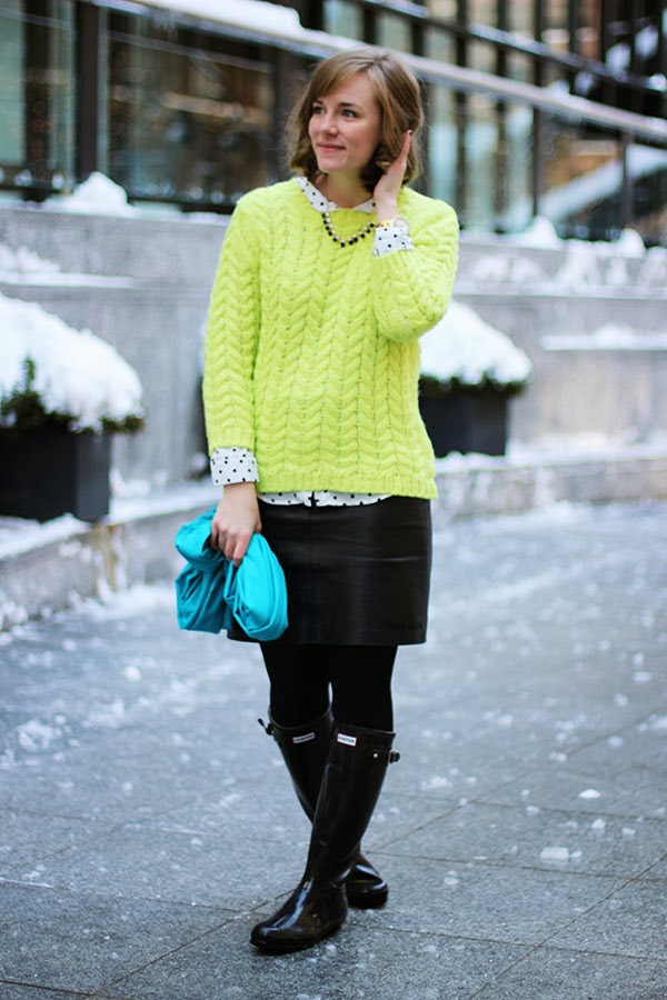TheRightShoes: Lime Green in Snow