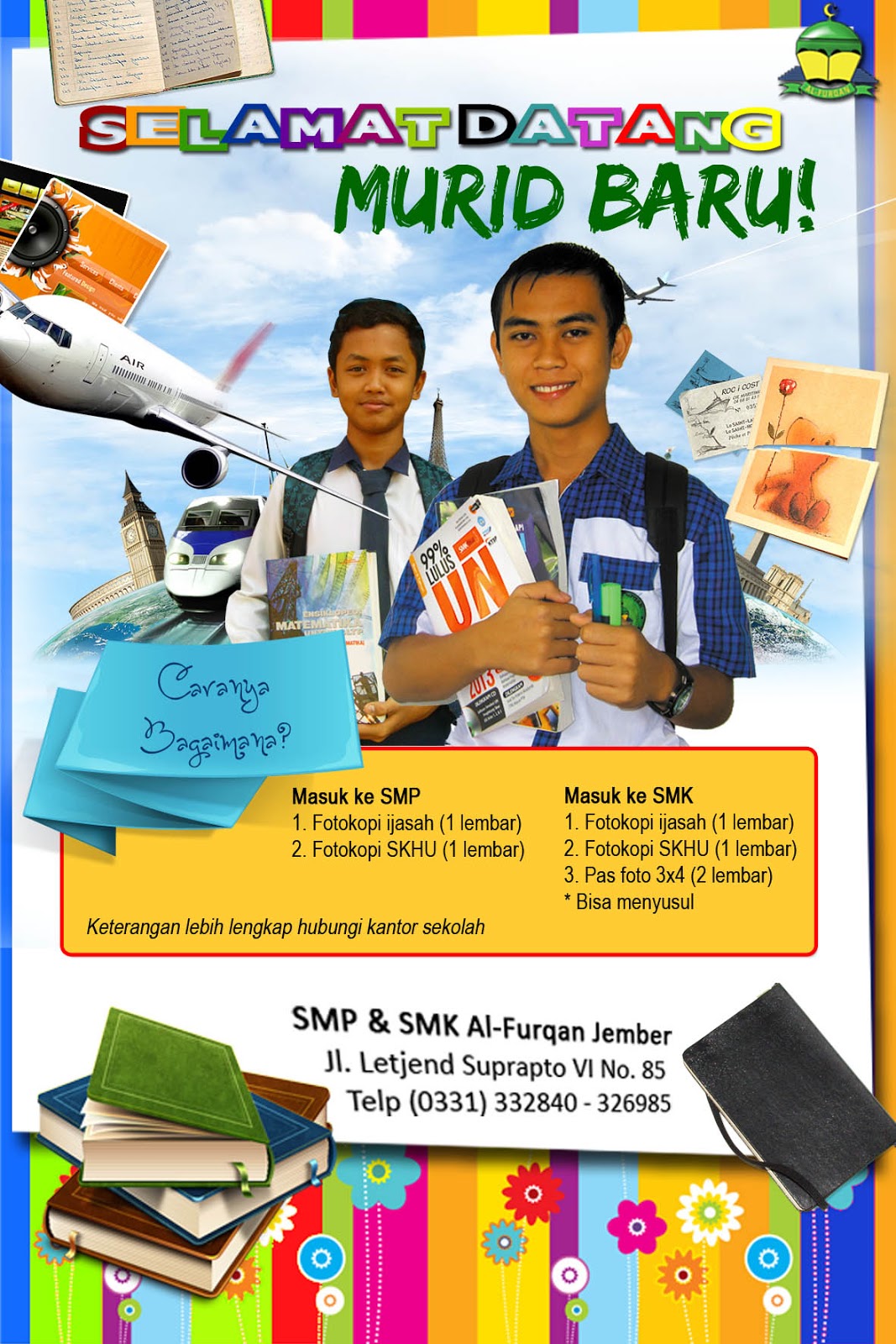 Poster Pendaftaran Siswa Baru – Tulisan Bermakna