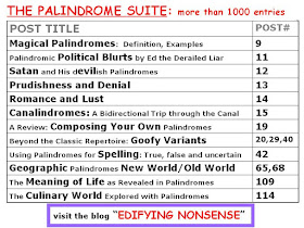 Edifying Nonsense The Palindromes Of Romance Lust And Prurience