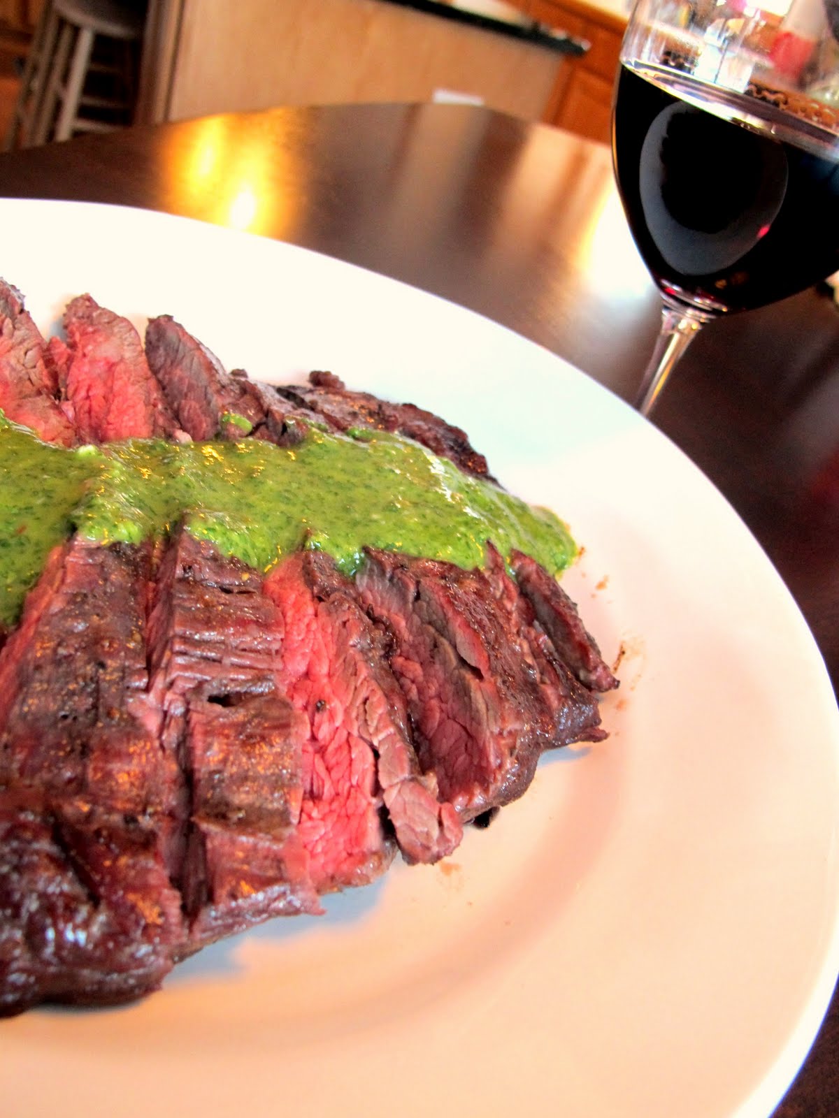 A Toast to Taste Marinated Flank Steak with Chimichurri Sauce