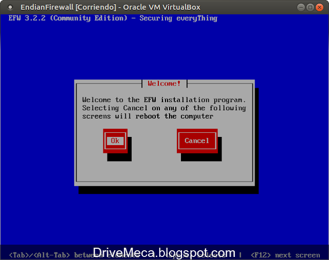 DriveMeca instalando Endian Firewall Community paso a paso