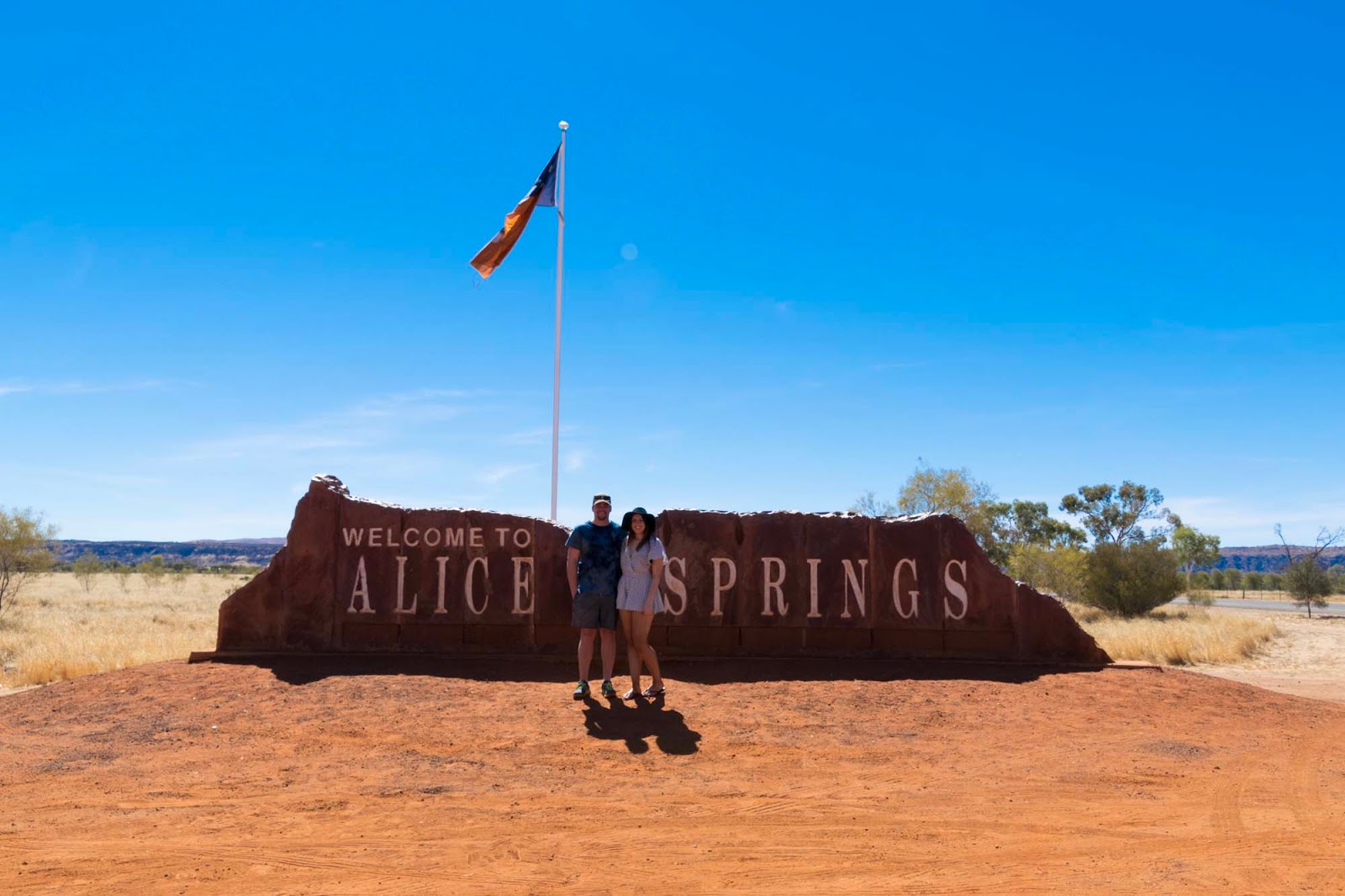 welcome to alice springs sign