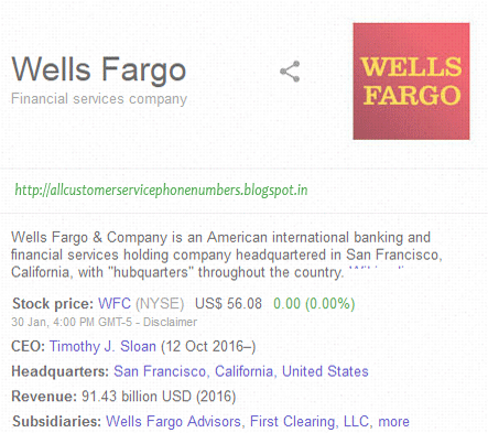 wells fargo customer service
