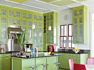 green kitchen cabinets pictures