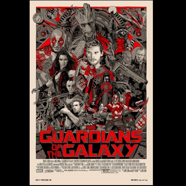 San Diego Comic-Con 2014 Exclusive Marvel's Guardians of the Galaxy Variant Screen Print by Tyler Stout