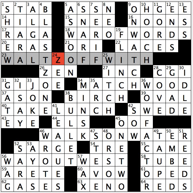 Rex Parker Does The Nyt Crossword Puzzle Bygone Dagger Mon 7 11 16 Material In Fire Starter Set Like Some Pond Growths Ha Ha Elicitor