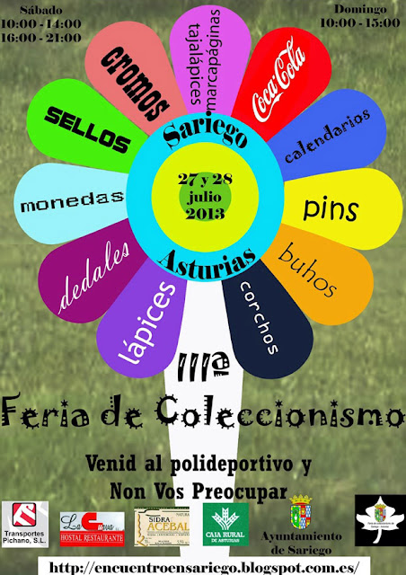 Cartel de la 3ª Feria del Coleccionismo de Sariego 2013