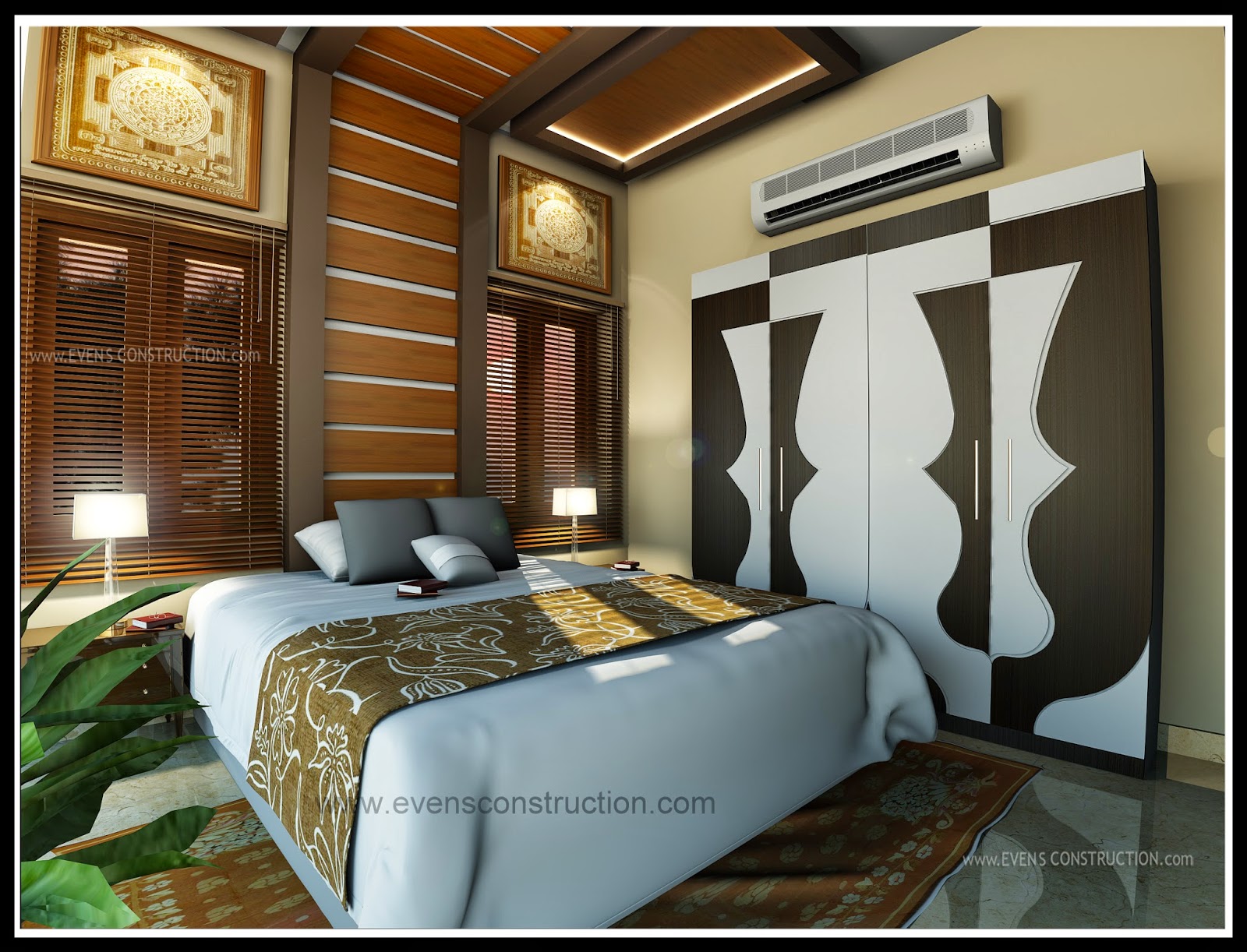 Elegant Kerala bedroom DIY Inspiring interiors