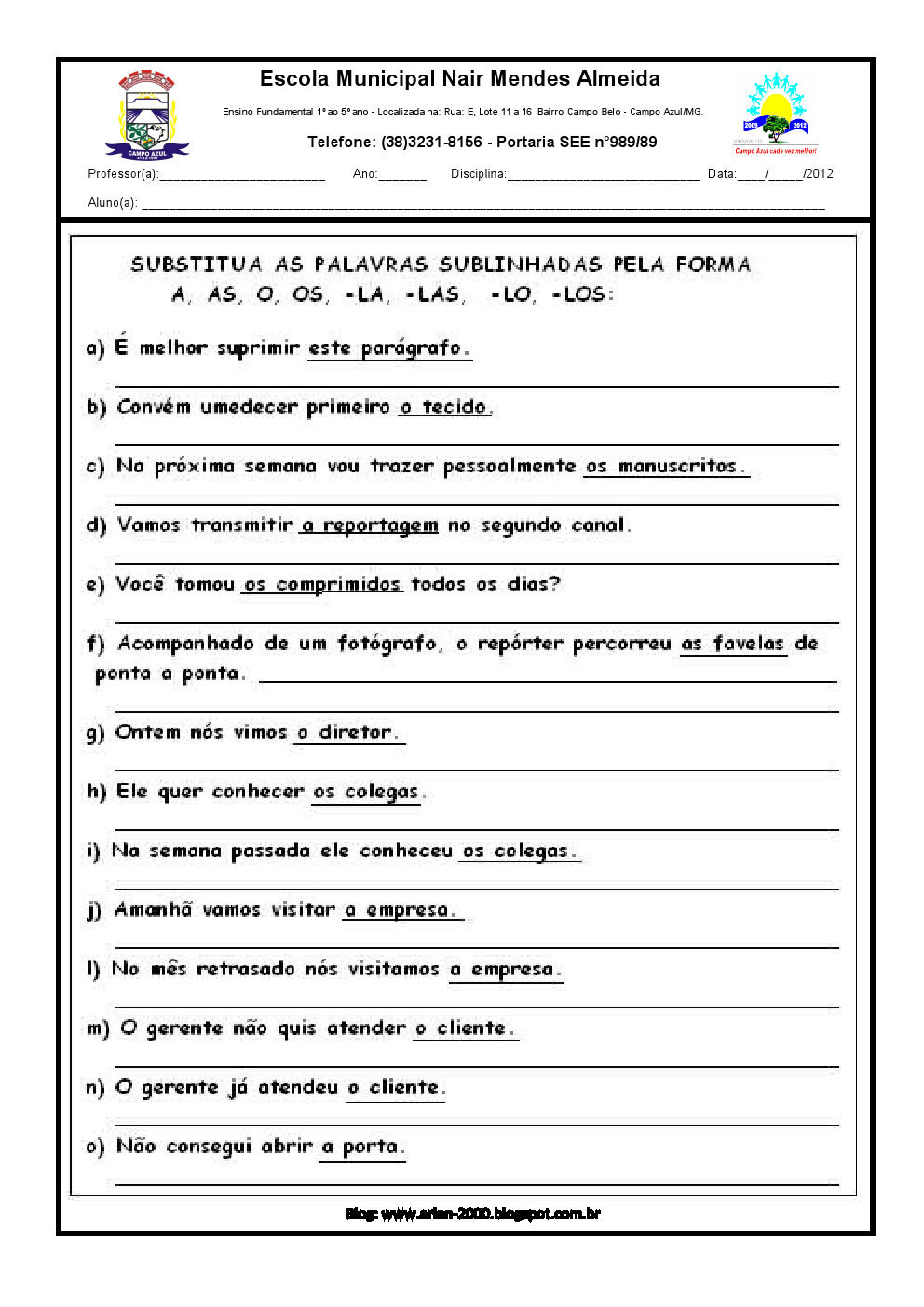 Exercicios Obliquos Exercicios Obliquos