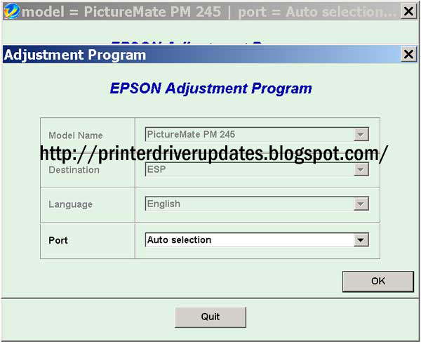 Epson L220 Adjustment Download