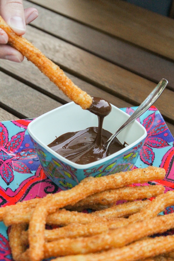 Spanish Churros with Dark Chocolate Dipping Sauce | The Chef Next Door