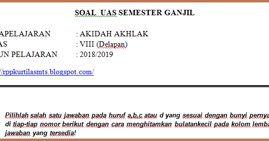 Get Kunci Jawaban Aqidah Akhlak Kelas 8 Kurikulum 2013 Pics