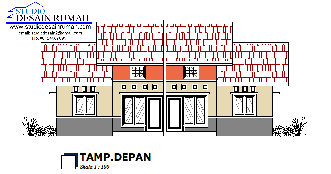 Studio Desain Rumah: Gambar Desain Rumah Type 36 Kopel (R07), Rp ...
