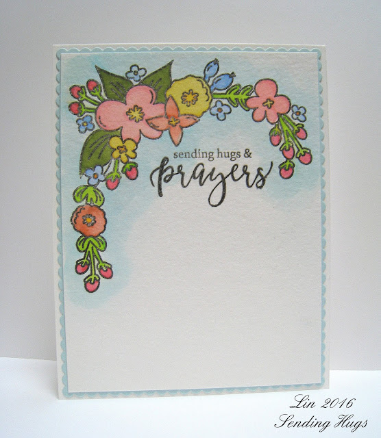 Sending Hugs Floral Frame