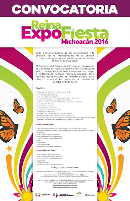 convocatoria reina feria michoacan 2016