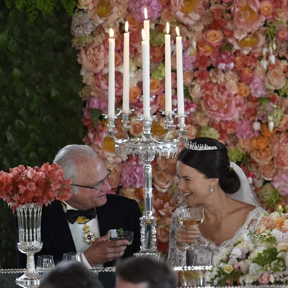 Swedish Royal Family held a wedding dinner in honor of Prince Carl Philip and Princess Sofia at the Royal Palace