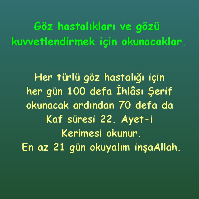 Goz Hastaliklari Icin Okunacak Etkili Dualar Ve Esmalar Dua Periodic Table