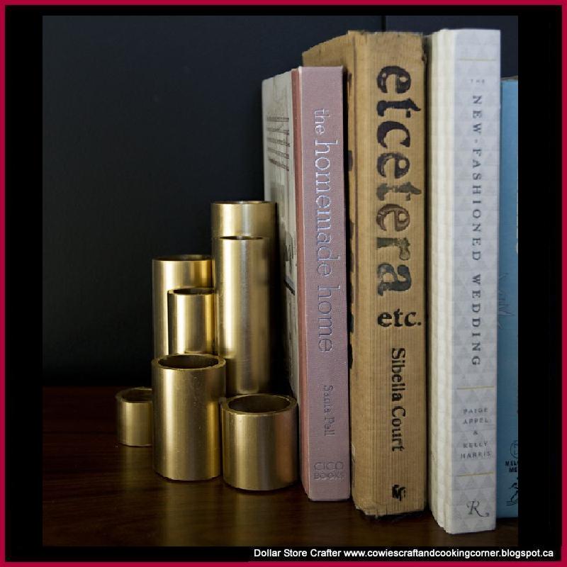 Dollar Store Crafter Turn PVC Piping Into Faux Gold Bookends