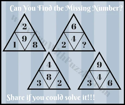 Tough Picture Math Triangle Puzzle Question