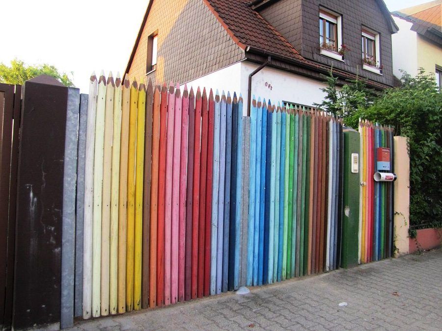35 kombinasi warna  cat  pagar  rumah minimalis hijau ungu 