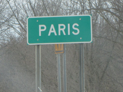 Paris, Michigan sign