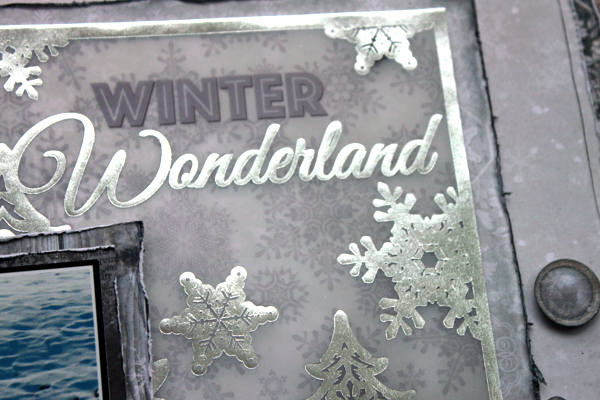 Winter Wonderland Scrapbook Page by Ulrika Wandler using BoBunny Winter Wishes Collection
