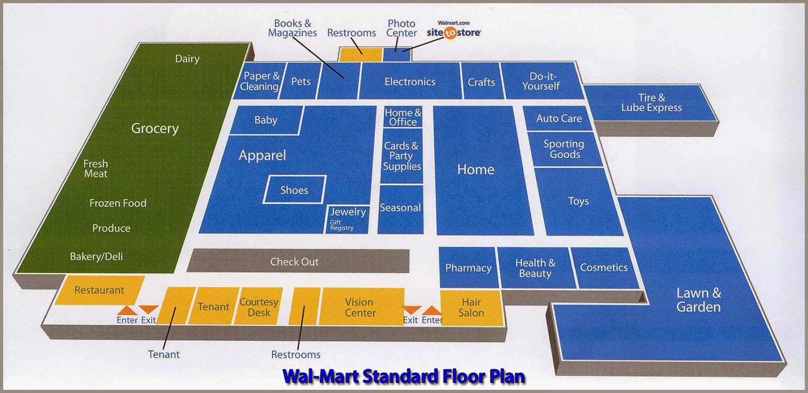 Floor Plan Walmart Grocery Aisle Map floorplans.click