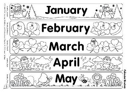 Months Coloring Sheets | New Calendar Template Site