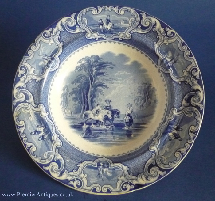 Premier Antiques Bell and Co. of Glasgow 'Going to Market' Soup Plate