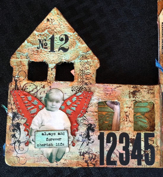 CREATIVITY IS CONTAGIOUS VINTAGE MIXED MEDIA ALTERED CHILDREN'S BOOK