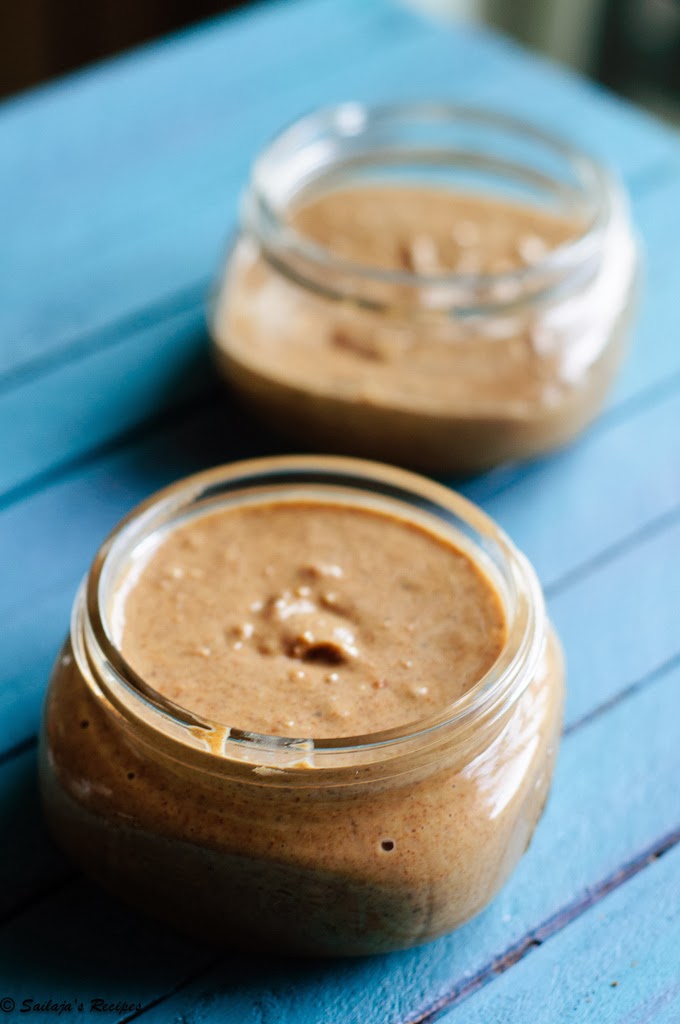 Sailaja's Recipes Homemade Almond Butter (Preservatives Free)