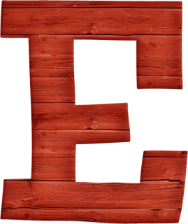 Abecedario Rojo de Madera. Red Wooden Alphabet