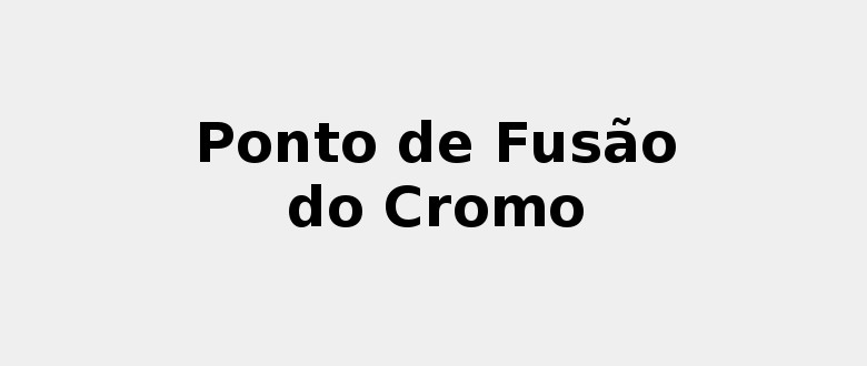 Peso especifico do cromo