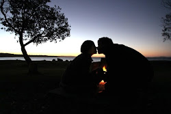 campfire kiss romantic couples