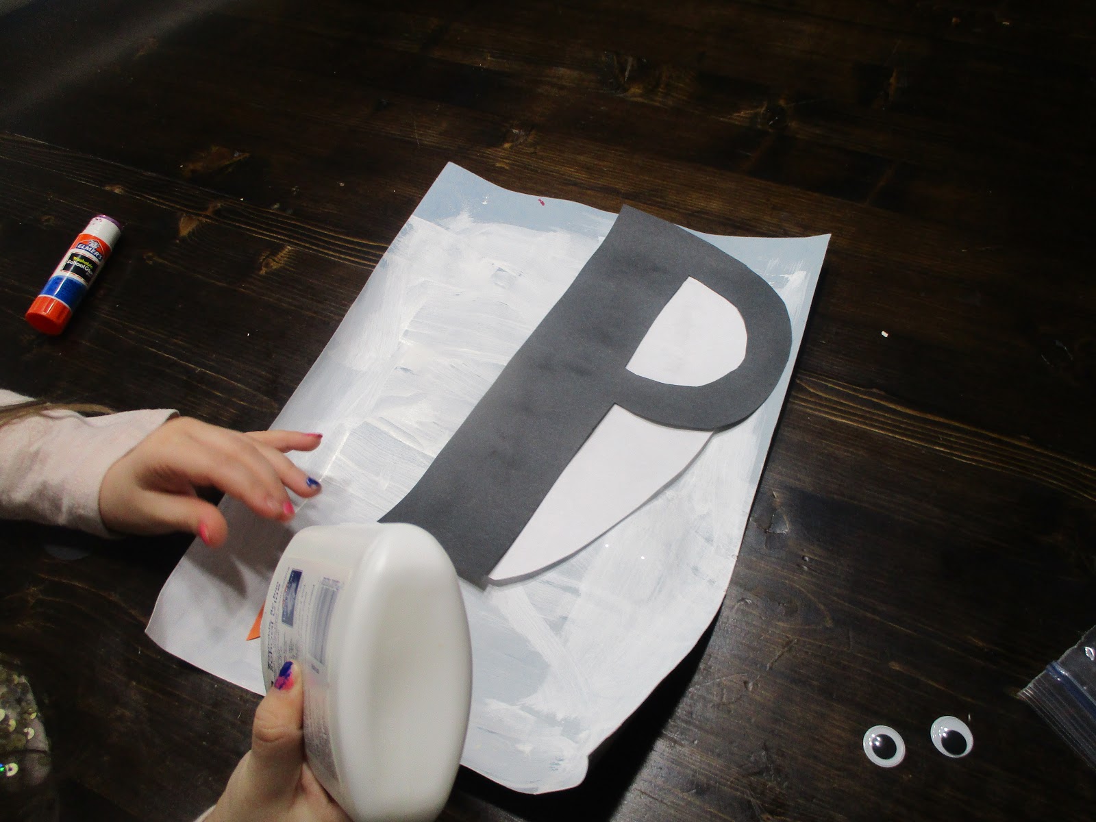 The Cozy Red Cottage: Letter P Penguin Craft