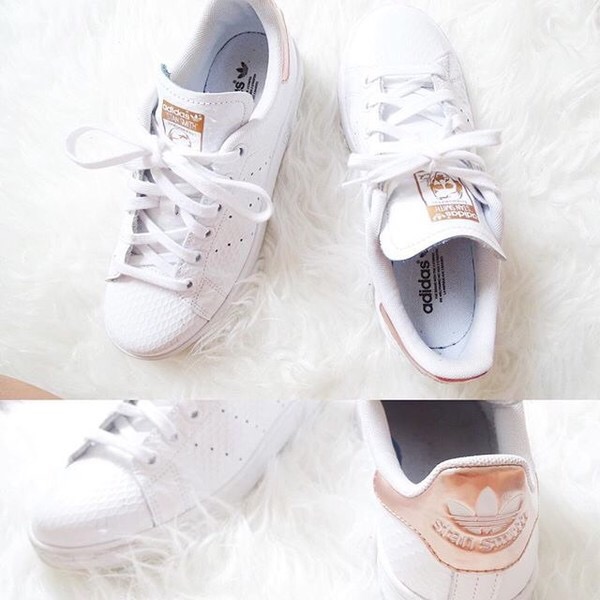 adidas stan smith blancas y doradas