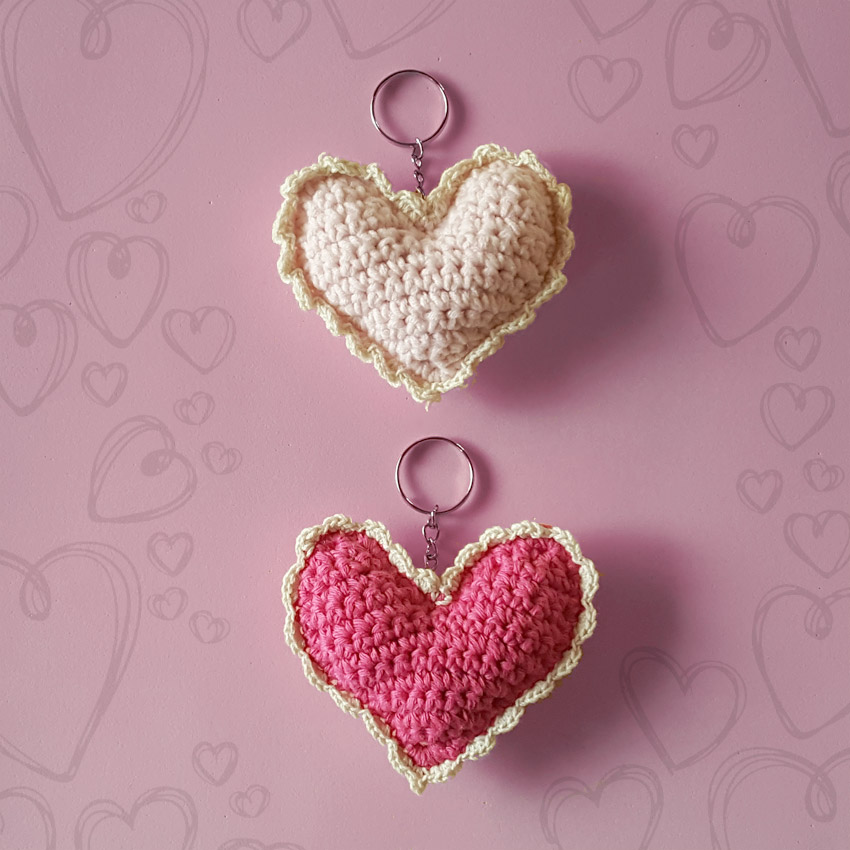 patrón corazón de crochet