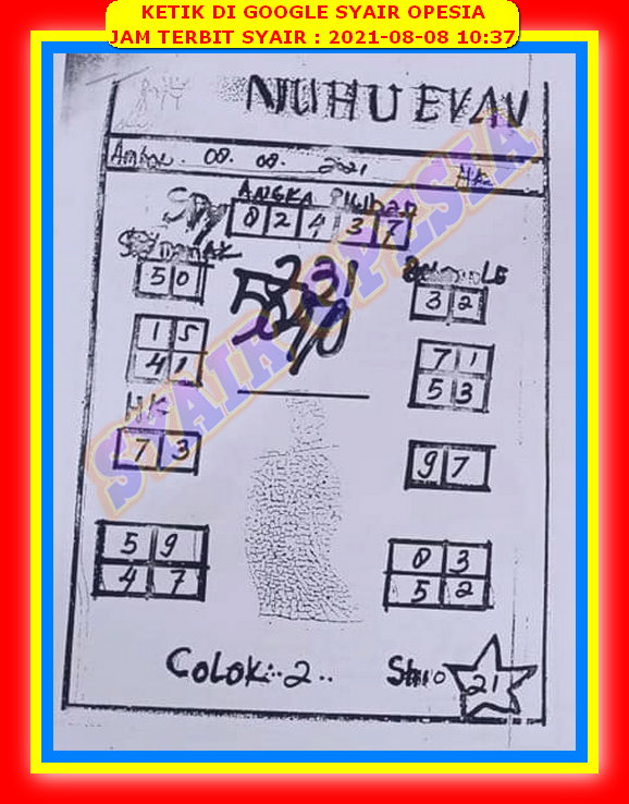 Syair Togel Sgp 8 Agustus 2021 Forum Syair Asiktoto