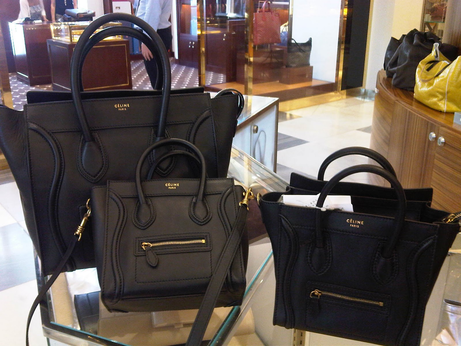 celine handbags sizes, celine mini luggage handbag