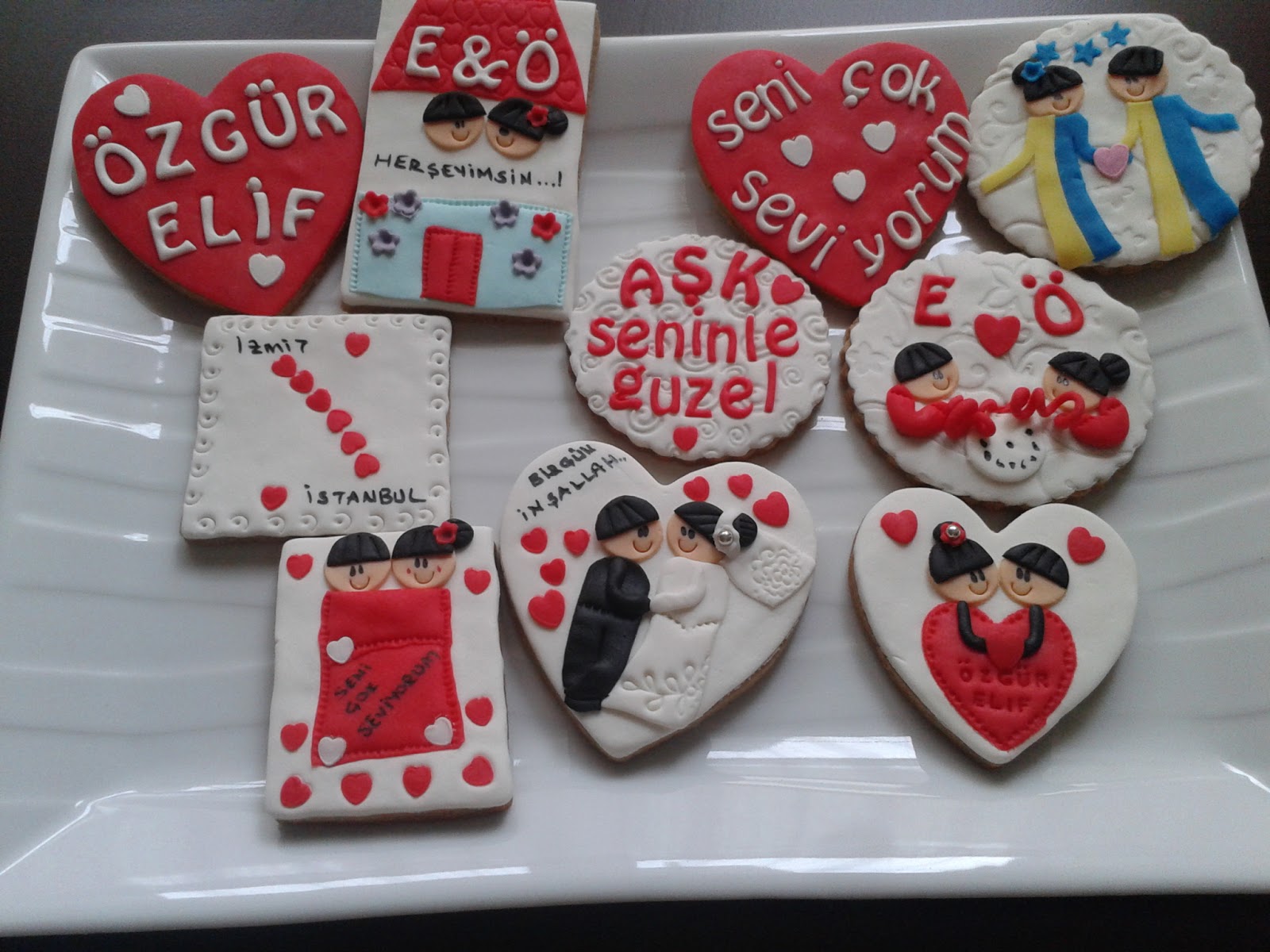 Yasemin Butik Kurabiye ve Pasta Elif Hanımdan Özgür Bey�e sevgililer