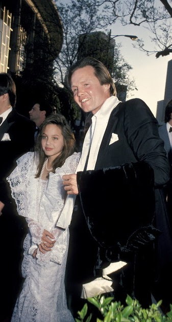 Angelina Jolie and her father, 1986 ~ vintage everyday