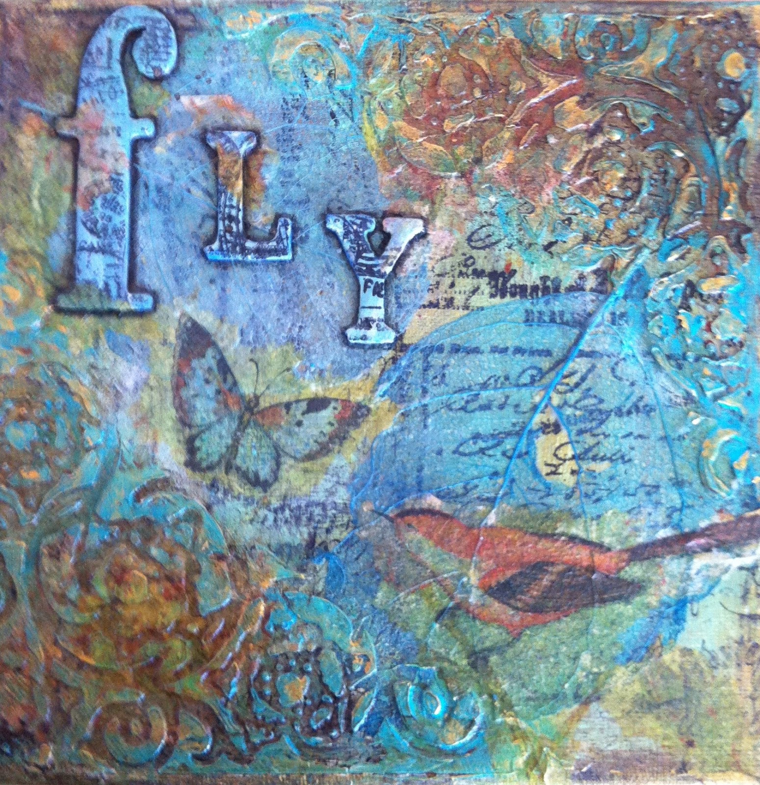 Kasha's eclectic creations Be Brave Mixed Media Canvas Tutorial