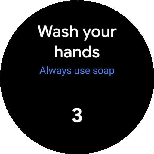 Wear OS bekommt wie Apples watchOS einen Händewasch-Timer. (Bild: Google)