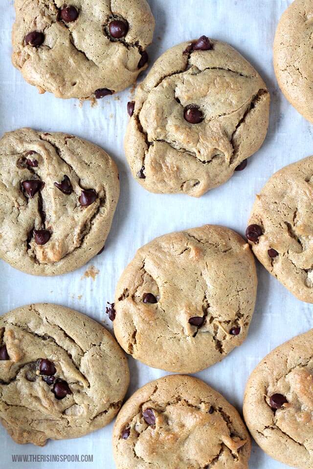 Flourless Peanut Butter Chocolate Chip Cookies The Rising Spoon