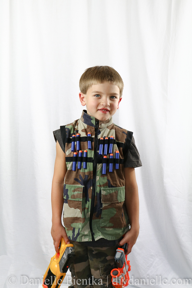 DIY Nerf Vest from Upcycled Camo DIY Danielle®