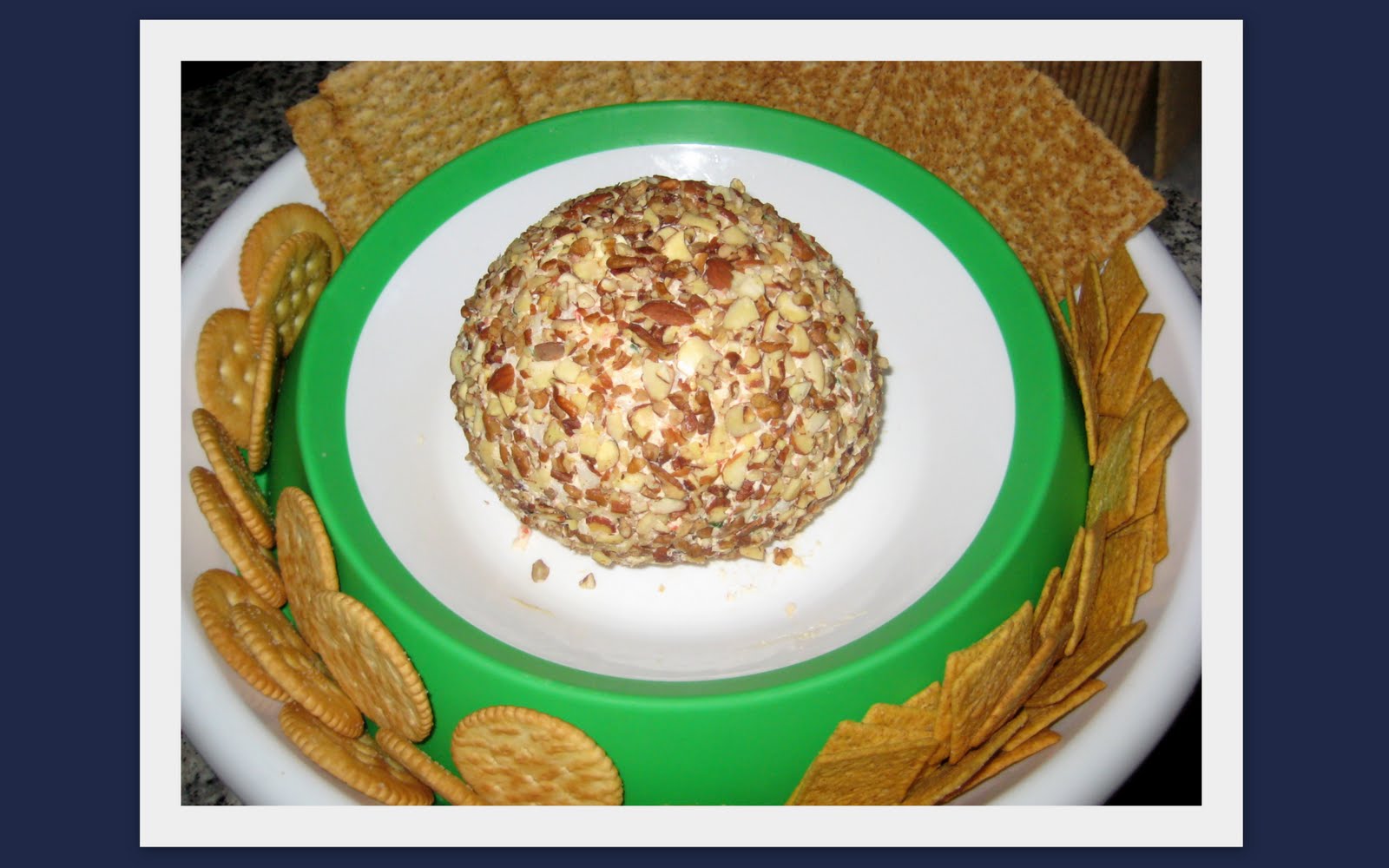 Macke Monologues Crab and Cream Cheese Ball