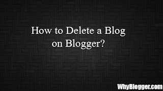 How to delete a blog permanently