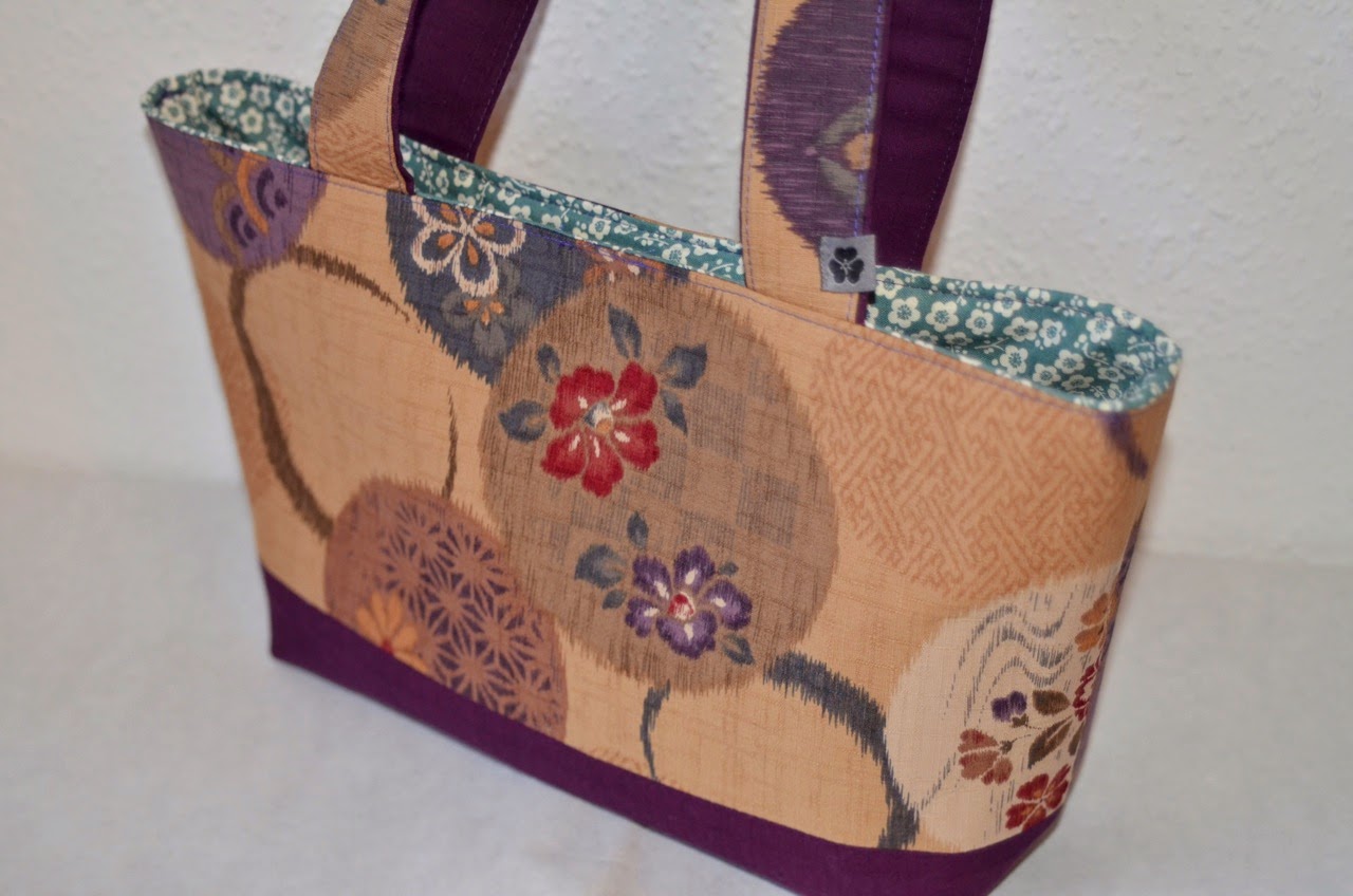 Handtasche SATO aus japanischen Stoffen von Noriko handmade, handgemacht, Unikat, Japan, Design, Einzelstück