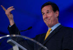 Rick Santorum looks goofy