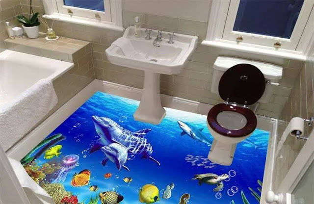 3d floor art, 3d flooring for bathroom, 3d undersea floor mural 3d floor art, 3d flooring for bathroom, 3d undersea floor mural